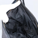 CELINE Shoulder Bag Canvas Leather Navy Gold Auth bs31271-19