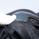 CELINE Shoulder Bag Canvas Leather Navy Gold Auth bs31271-12