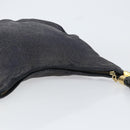 CELINE Shoulder Bag Canvas Leather Navy Gold Auth bs31271-6