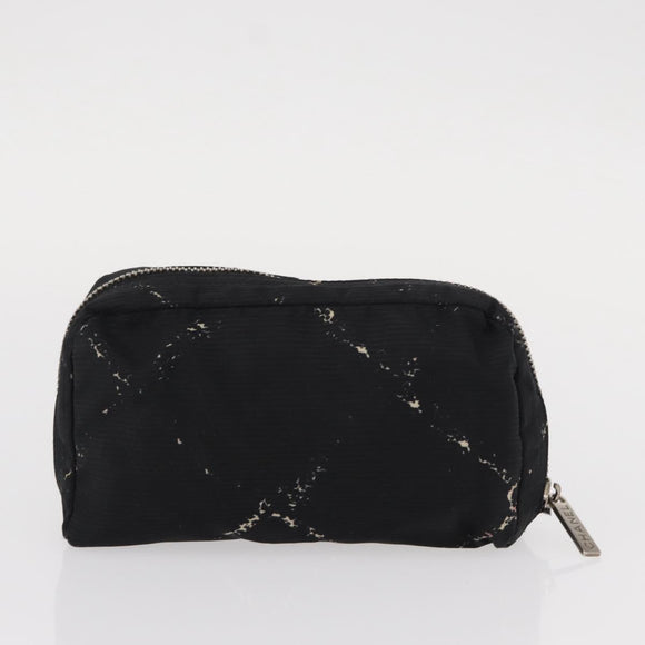 CHANEL New Travel Line Pouch Nylon 2 Set Pink Black CC Auth bs31272