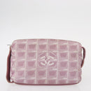 CHANEL New Travel Line Pouch Nylon 2 Set Pink Black CC Auth bs31272-2
