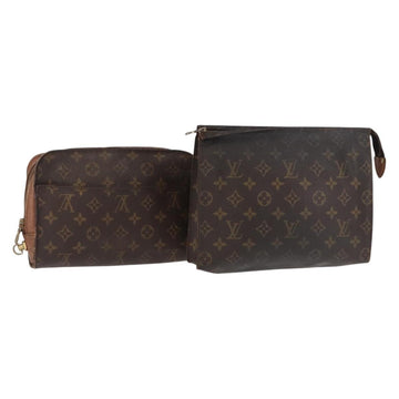 LOUIS VUITTON Monogram Clutch Bag 2 Set LV Auth bs31273