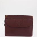 CARTIER Must Line Clutch Bag Leather 2 Set Bordeaux Auth bs31274-10