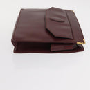 CARTIER Must Line Clutch Bag Leather 2 Set Bordeaux Auth bs31274-12
