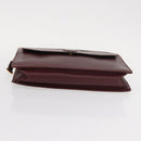 CARTIER Must Line Clutch Bag Leather 2 Set Bordeaux Auth bs31274-14