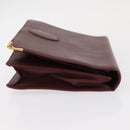 CARTIER Must Line Clutch Bag Leather 2 Set Bordeaux Auth bs31274-4