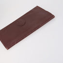 CARTIER Must Line Clutch Bag Leather 2 Set Bordeaux Auth bs31275-14