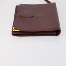 CARTIER Must Line Clutch Bag Leather 2 Set Bordeaux Auth bs31275-4