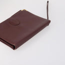 CARTIER Must Line Clutch Bag Leather 2 Set Bordeaux Auth bs31275-5