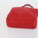 PRADA Shoulder Bag Nylon Enamel 3 Set Red Brown black Auth bs31276-14