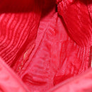 PRADA Shoulder Bag Nylon Enamel 3 Set Red Brown black Auth bs31276-15