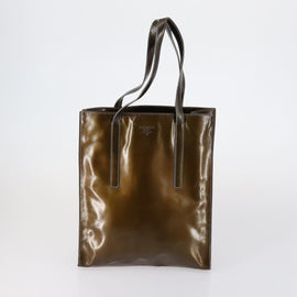 PRADA Shoulder Bag Nylon Enamel 3 Set Red Brown black Auth bs31276 - 0