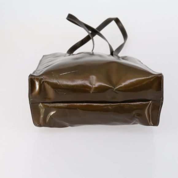 PRADA Shoulder Bag Nylon Enamel 3 Set Red Brown black Auth bs31276