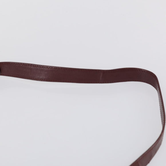 CARTIER Must Line Shoulder Bag Leather 2 Set Bordeaux Auth bs31277