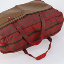 GUCCI TIFFANY&Co. Shoulder Bag Leather Canvas 2 Set Brown Red Auth bs31278-5