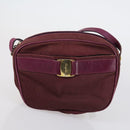 Salvatore Ferragamo Shoulder Bag Leather Canvas 2 Set Black Purple Auth bs31279-10