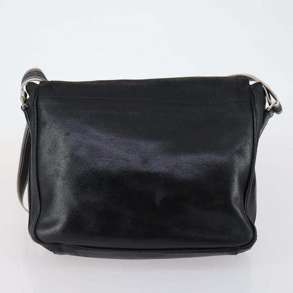 Salvatore Ferragamo Shoulder Bag Leather Canvas 2 Set Black Purple Auth bs31279