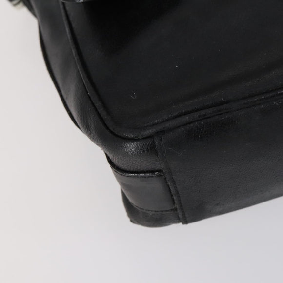 Salvatore Ferragamo Shoulder Bag Leather Canvas 2 Set Black Purple Auth bs31279