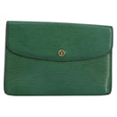 LOUIS VUITTON Epi Montaigne 27 Clutch Bag Green M52654 LV Auth bs31283-1