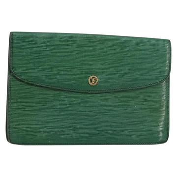 LOUIS VUITTON Epi Montaigne 27 Clutch Bag Green M52654 LV Auth bs31283