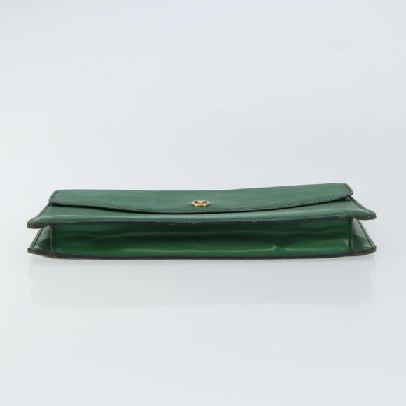 LOUIS VUITTON Epi Montaigne 27 Clutch Bag Green M52654 LV Auth bs31283
