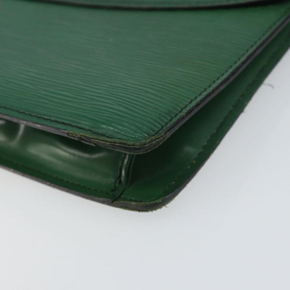 LOUIS VUITTON Epi Montaigne 27 Clutch Bag Green M52654 LV Auth bs31283