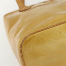 LOUIS VUITTON Monogram Vernis Houston Hand Bag Beige M91004 LV Auth bs31286-11