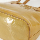 LOUIS VUITTON Monogram Vernis Houston Hand Bag Beige M91004 LV Auth bs31286-12