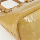LOUIS VUITTON Monogram Vernis Houston Hand Bag Beige M91004 LV Auth bs31286-13
