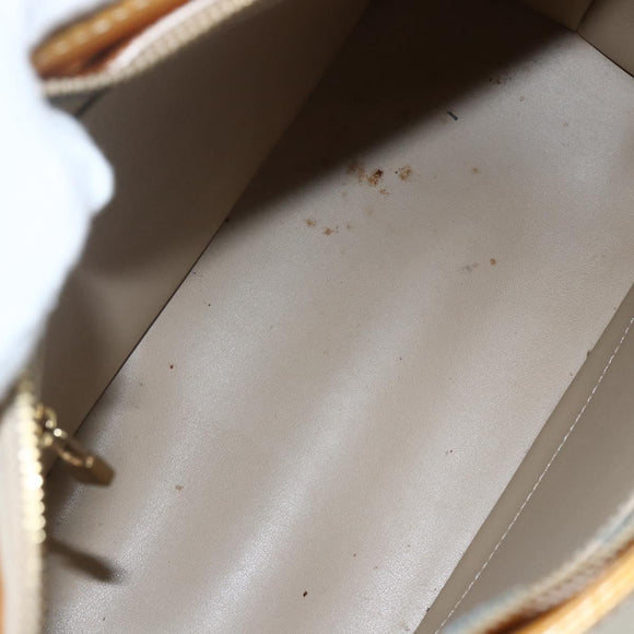 LOUIS VUITTON Monogram Vernis Houston Hand Bag Beige M91004 LV Auth bs31286