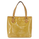 LOUIS VUITTON Monogram Vernis Houston Hand Bag Beige M91004 LV Auth bs31286-2