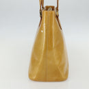 LOUIS VUITTON Monogram Vernis Houston Hand Bag Beige M91004 LV Auth bs31286-4