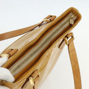 LOUIS VUITTON Monogram Vernis Houston Hand Bag Beige M91004 LV Auth bs31286-6