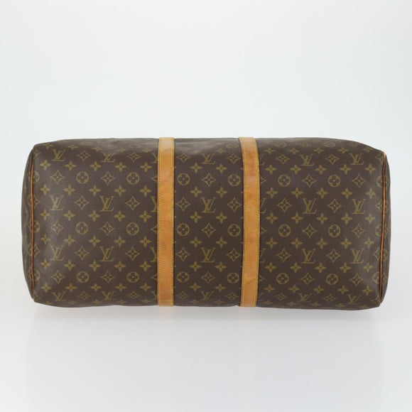 LOUIS VUITTON Monogram Keepall 55 Boston Bag M41424 LV Auth bs31301