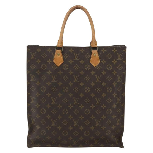 LOUIS VUITTON Monogram Sac Plat Hand Bag M51140 LV Auth bs31305