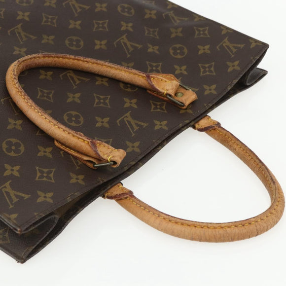 LOUIS VUITTON Monogram Sac Plat Hand Bag M51140 LV Auth bs31305
