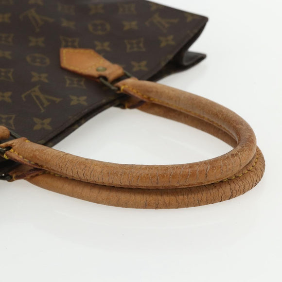 LOUIS VUITTON Monogram Sac Plat Hand Bag M51140 LV Auth bs31305