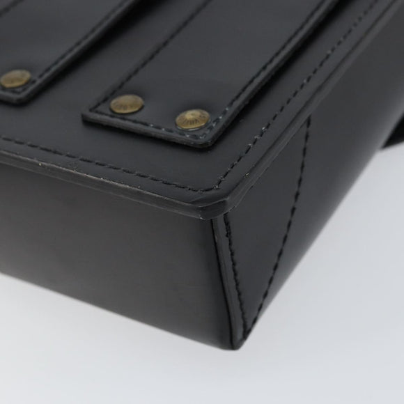 LOUIS VUITTON Pister Shoulder Bag Leather Black M92222 LV Auth bs31308