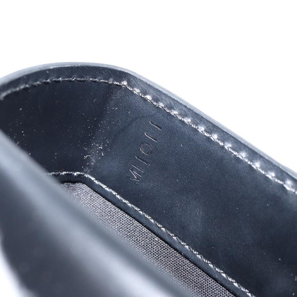 LOUIS VUITTON Pister Shoulder Bag Leather Black M92222 LV Auth bs31308