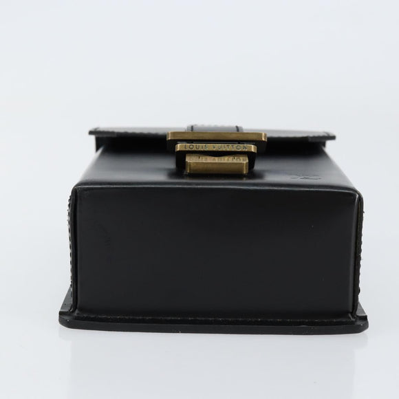 LOUIS VUITTON Pister Shoulder Bag Leather Black M92222 LV Auth bs31308