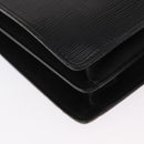 LOUIS VUITTON Epi Serviette Fermoir Business Bag Black M54352 LV Auth bs31310-16