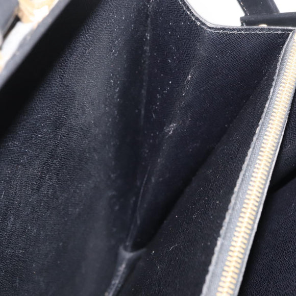 LOUIS VUITTON Epi Serviette Fermoir Business Bag Black M54352 LV Auth bs31310