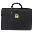LOUIS VUITTON Epi Serviette Fermoir Business Bag Black M54352 LV Auth bs31310-13