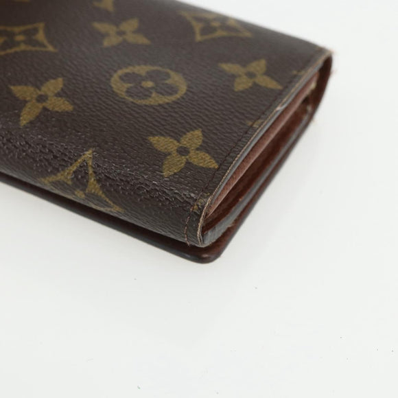 LOUIS VUITTON Monogram Porte Monnaie Billets Tresor Wallet M61730 Auth bs31324