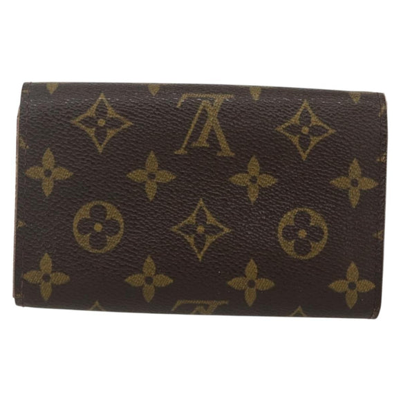 LOUIS VUITTON Monogram Porte Monnaie Billets Tresor Wallet M61730 Auth bs31324