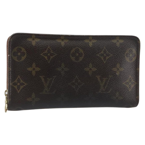 LOUIS VUITTON Monogram Porte Monnaie Zip Long Wallet M61727 LV Auth bs31326