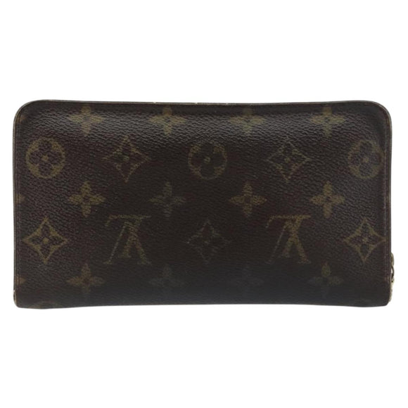 LOUIS VUITTON Monogram Porte Monnaie Zip Long Wallet M61727 LV Auth bs31326