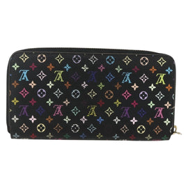 LOUIS VUITTON Monogram Multicolor Zippy Wallet Wallet Black M60243 Auth bs31331 - 0