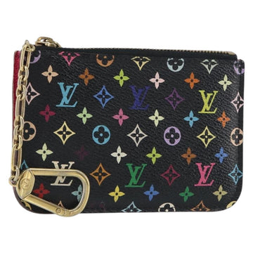 LOUIS VUITTON Multicolor Pochette Cles NM Coin Purse Black M60279 Auth bs31332V