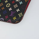 LOUIS VUITTON Multicolor Pochette Cles NM Coin Purse Black M60279 Auth bs31332V-15